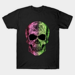 Cool skull,purple green skull mask face T-Shirt